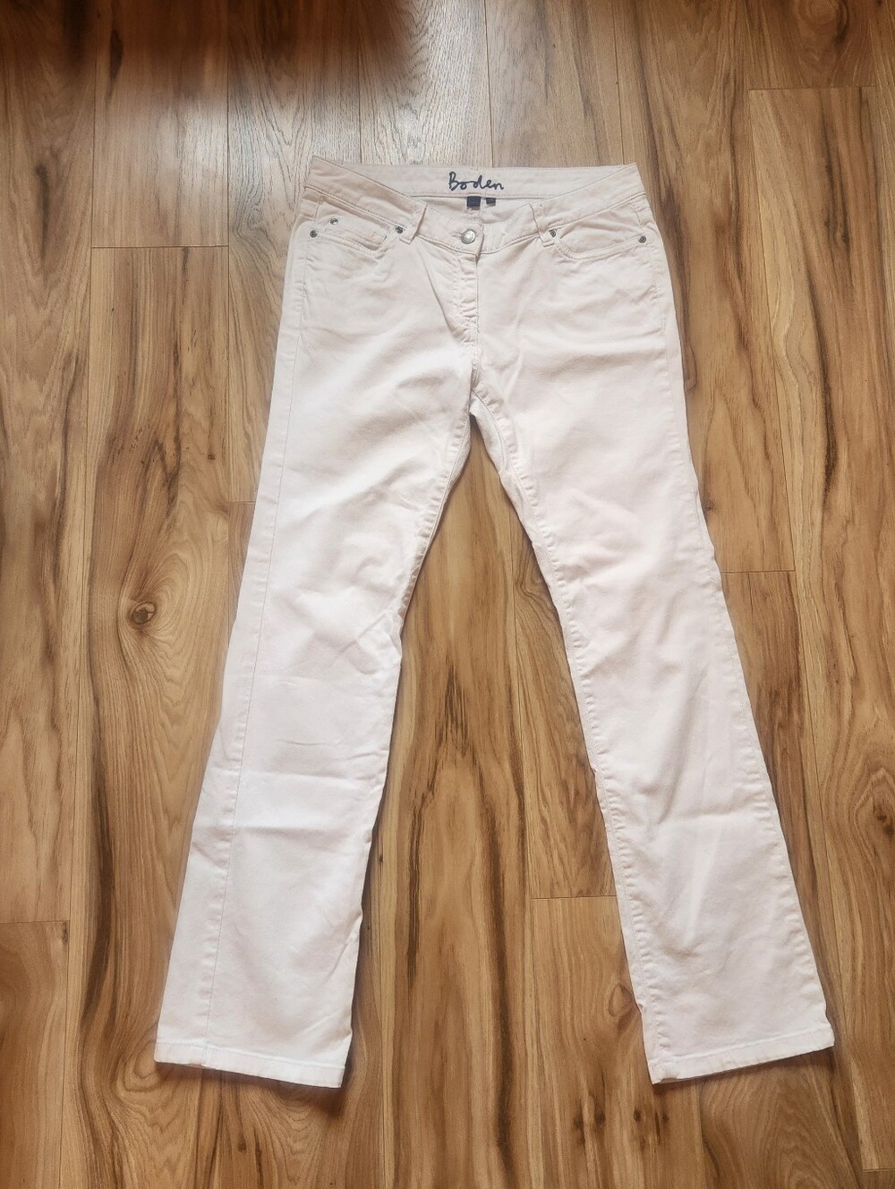 Boden White Straight Leg Jeans